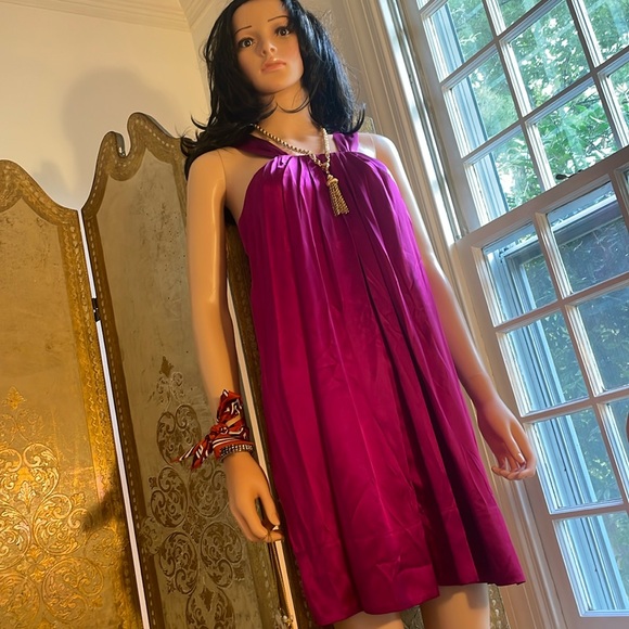 100% silk “Banana Republic “ vintage dress in SIZE M. - Picture 14 of 16
